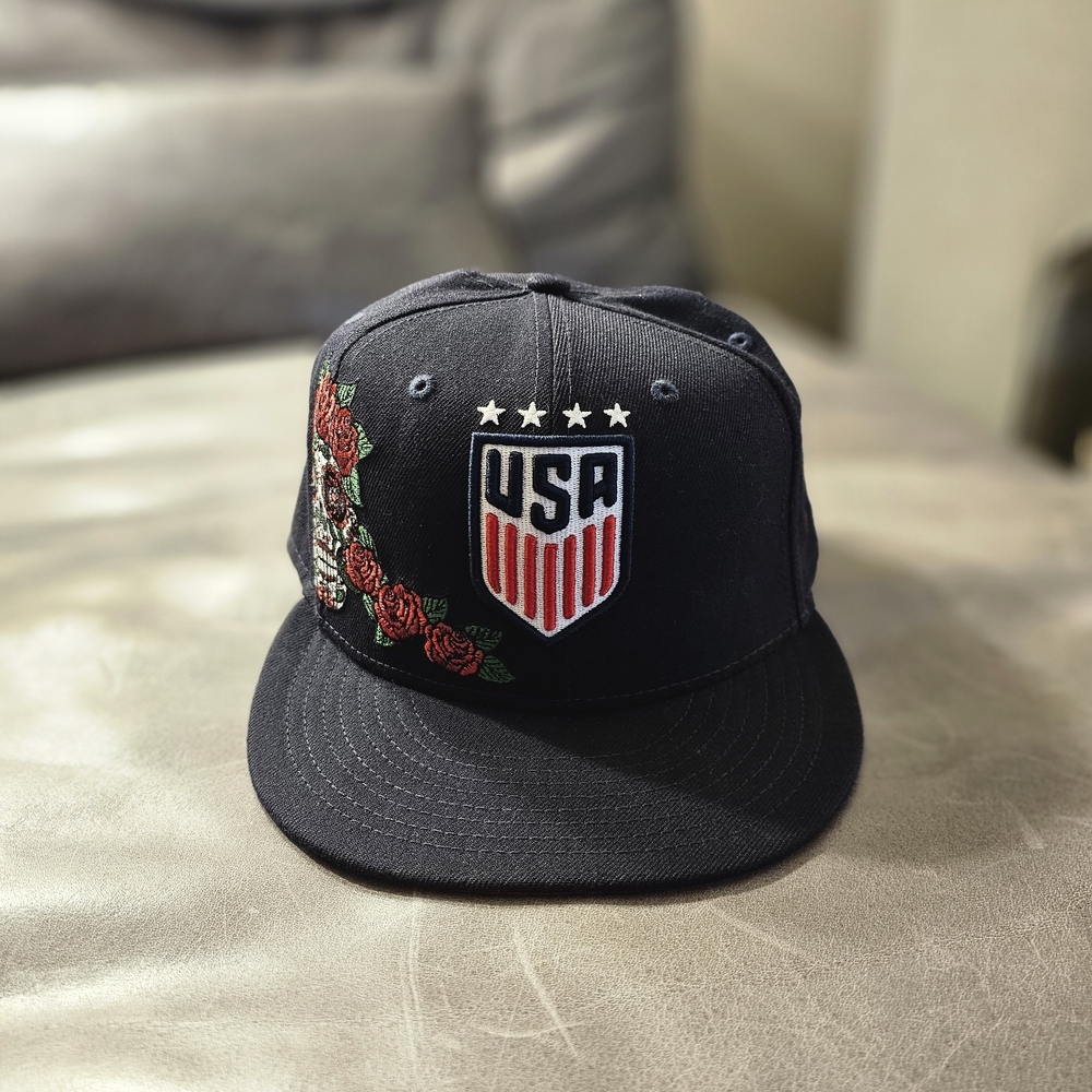 New Era Navy USA Shield Cap with Floral Design​